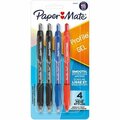 Paper Mate Pens, Gel, Profile, Retractable, 0.7mm, Business Assorted, 4PK PAP2095469